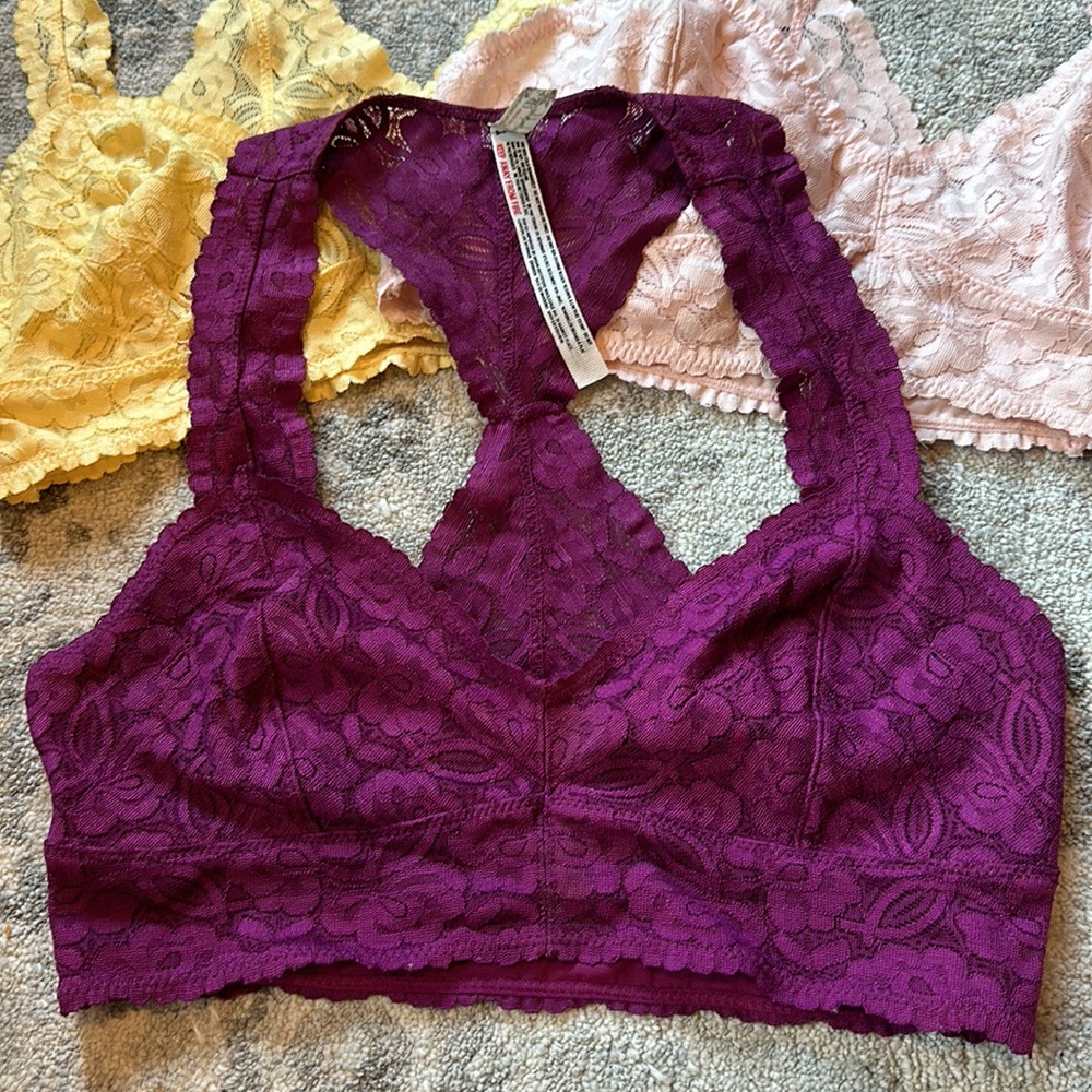 Set of 3 Free People Bralettes - Picture 2 of 4